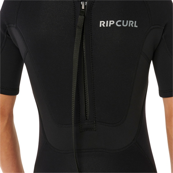2026 Rip Curl Junior Trad 2/2mm Back Zip Shorty Wetsuit 11KBSP - Black